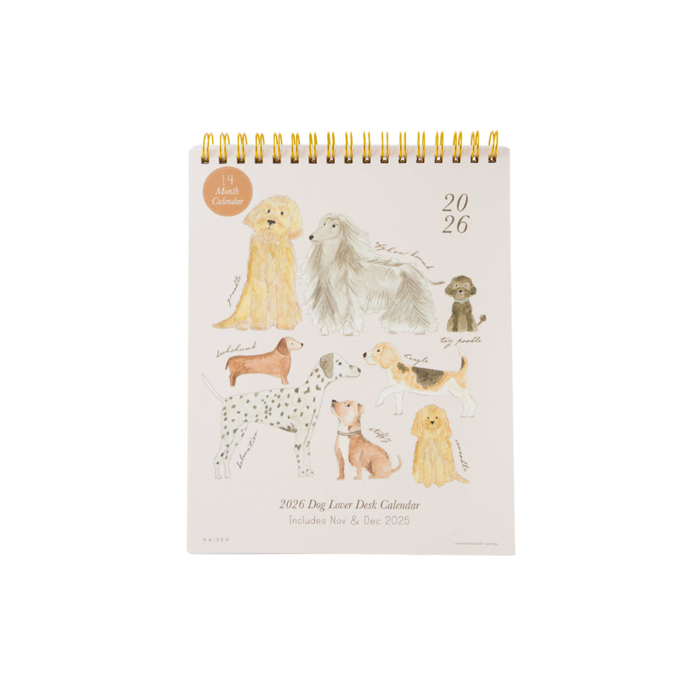 2026 Desk Calendar - Dog Lover